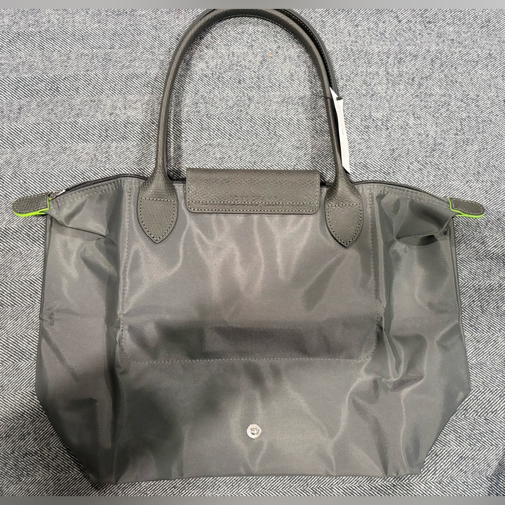 Longchamp Le Pliage Green Medium Nylon Tote Bag | color: graphite - Picture 2 of 10